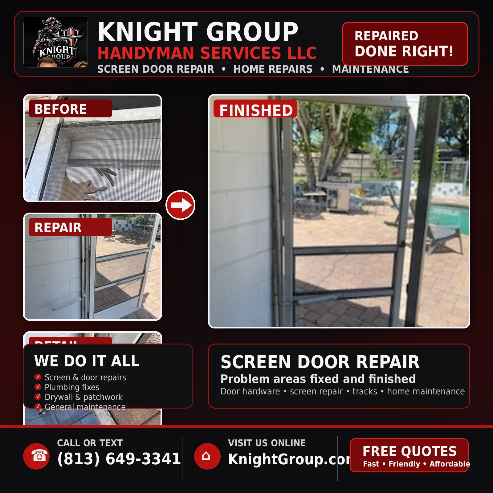 Port Richey handyman project photo in Pasco County FL by Knight Group