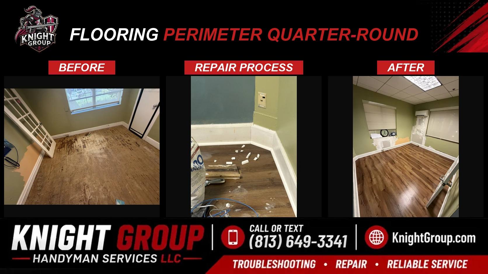 Flooring perimeter quarter-round