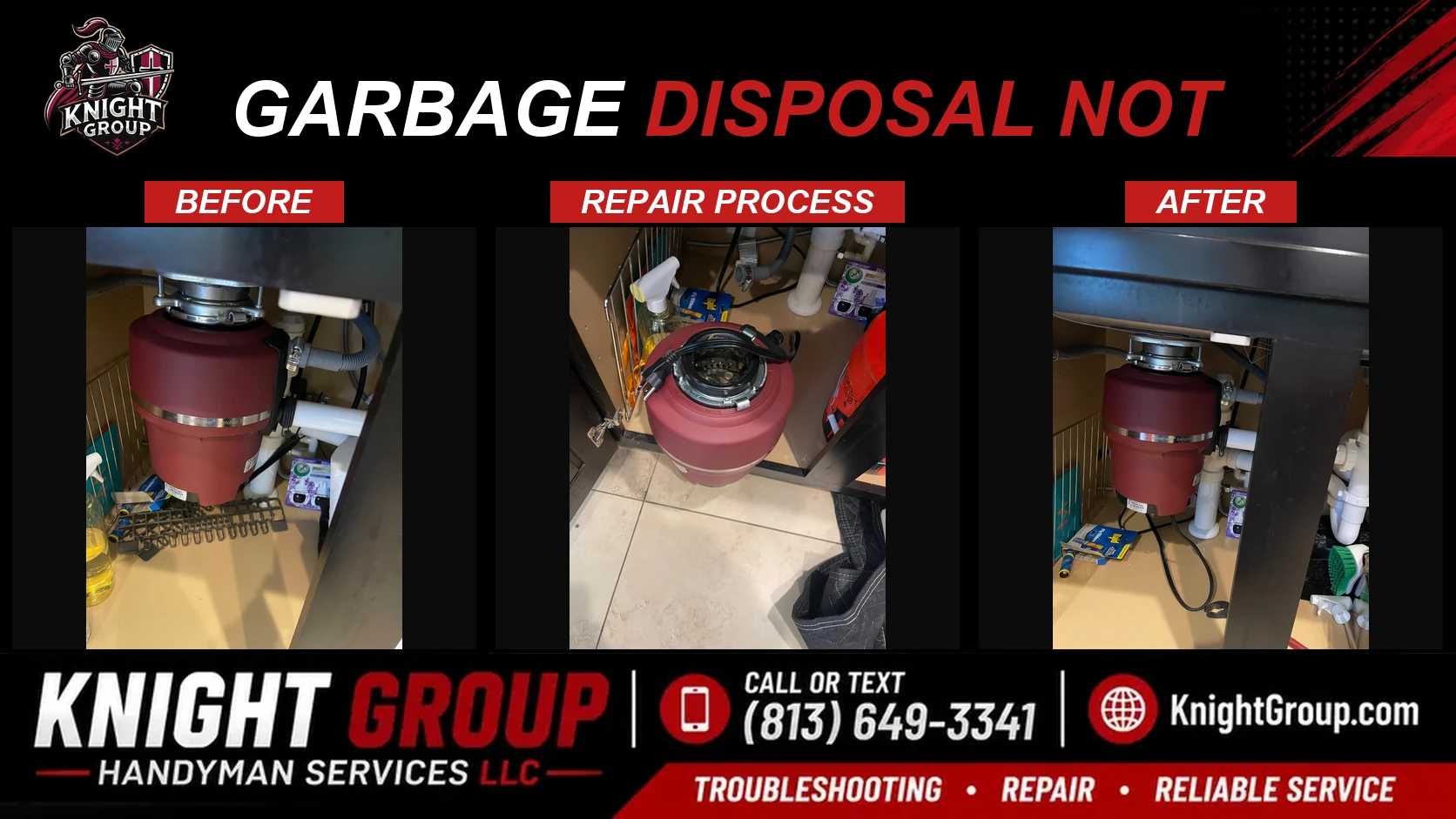 Historical project photo: Garbage Disposal Not — before & after