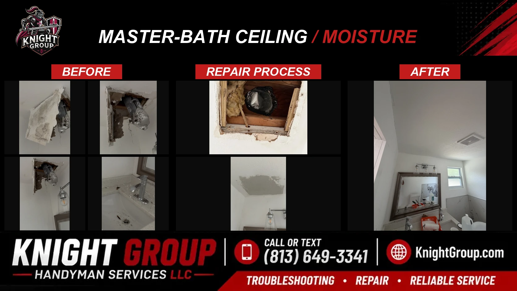 Master-bath ceiling / moisture